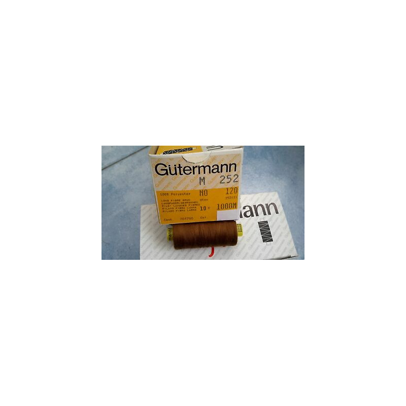 Scatola da 10 Spolette filato Gutermann Tilolo No 120 M252 colore marronc