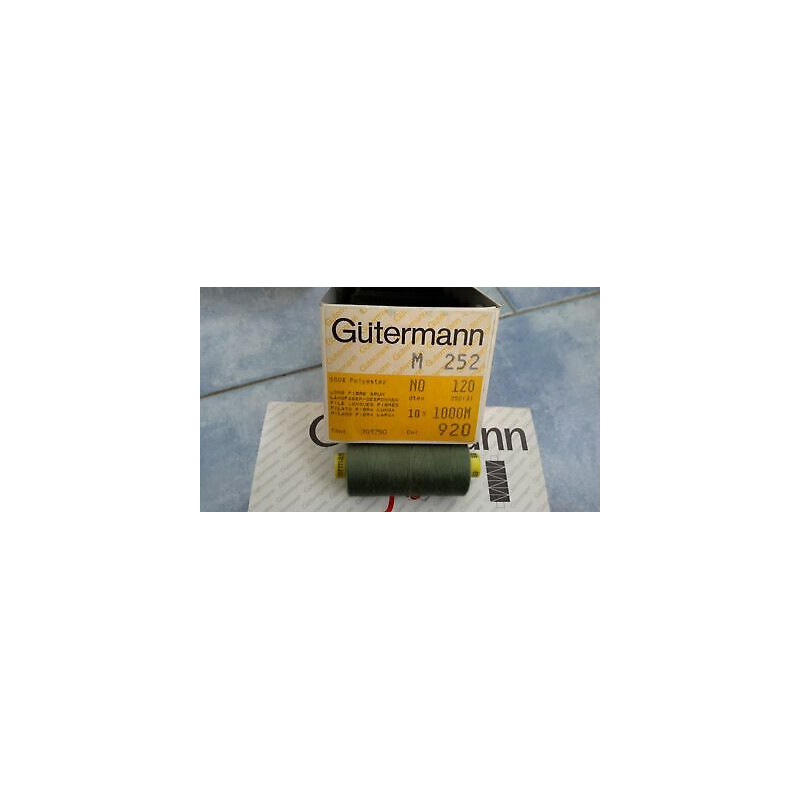 Scatola da 10 Spolette filato Gutermann Tilolo No 120 M252 colore verdone