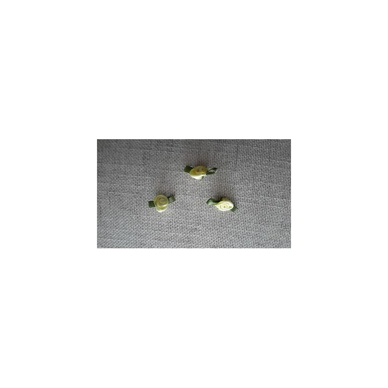 N. 5 Applicazioni decori in tessuto a fiore giallo dimensioni cm 2x1
