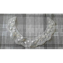 N. 1 Applicazioni decori in pizzo avorio dimensioni cm 36x5,5 cad.