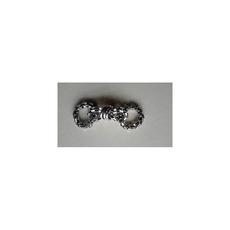 N. 1 Applicazione, decori ciondolo forma di fiocco colore argento cm 8,5x