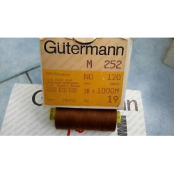 Scatola da 10 Spolette filato Gutermann Tilolo No 120 M252 colore marronci