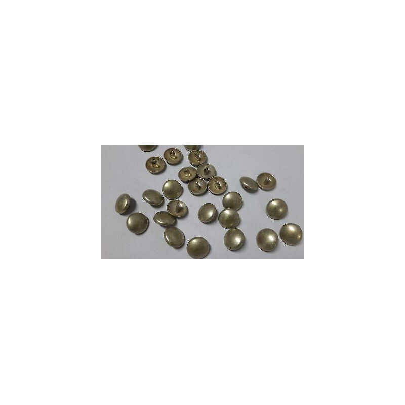 n 10 bottoni rotondi in metallo colore argento anticato cm 1,6 foro dietro