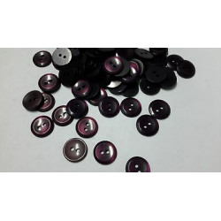 N. 60 Bottoni rotondi in plastica colore bordeaux 2 fori mm 13 circa