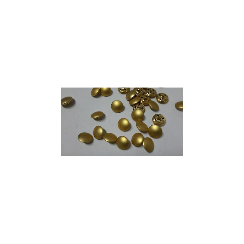 n 10 bottoni rotondi in metallo colore oro opacoi cm 1,5 foro dietro