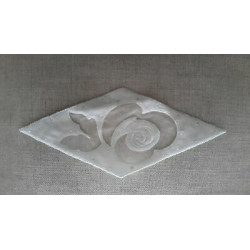 N. 1 Applicazioni decori in tessuto panna dimensioni cm 24x10 cad.