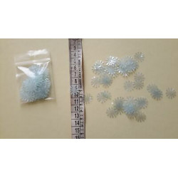 gr. 8 di Paillettes applicazioni a fiore azzurro 16 mm circa