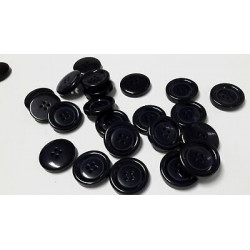 n 10 bottoni rotondi in plastica colore blu cm 2,8 a 4 fori