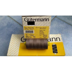 Scatola da 10 Spolette filato Gutermann Tilolo No 70 Mara colore grigio 7
