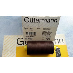 Scatola da 10 Spolette filato Gutermann Tilolo No 70 M403 colore marrone 