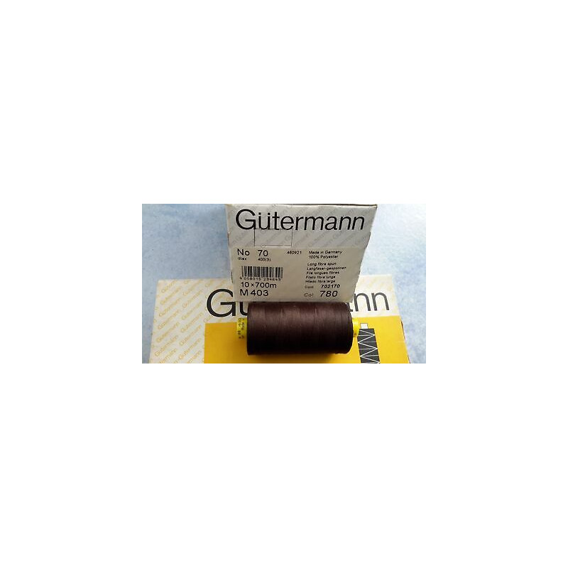 Scatola da 10 Spolette filato Gutermann Tilolo No 70 M403 colore marrone 
