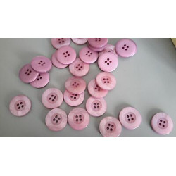 N. 10 Bottoni rotondi in plastica colore lilla 4 fori mm 22 circa