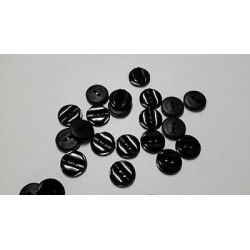 n 10 Bottoni rotondi in plastica colore nero cm 1,4 a 2 fori