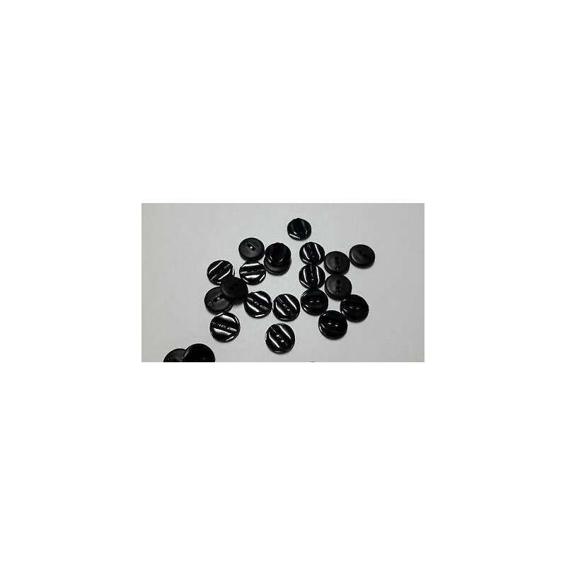 n 10 Bottoni rotondi in plastica colore nero cm 1,4 a 2 fori