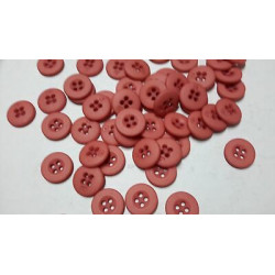 N. 10 Bottoni rotondi in plastica colore rosa 4 fori mm 14 circa