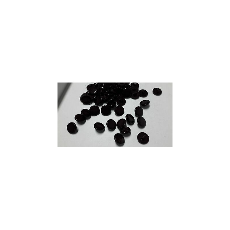 N. 10 Bottoni rotondi in plastica colore marrone foro dietro mm 14 circa