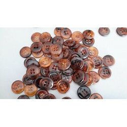 N. 60 Bottoni rotondi in plastica colore marrone sfumato trasparente 4 for