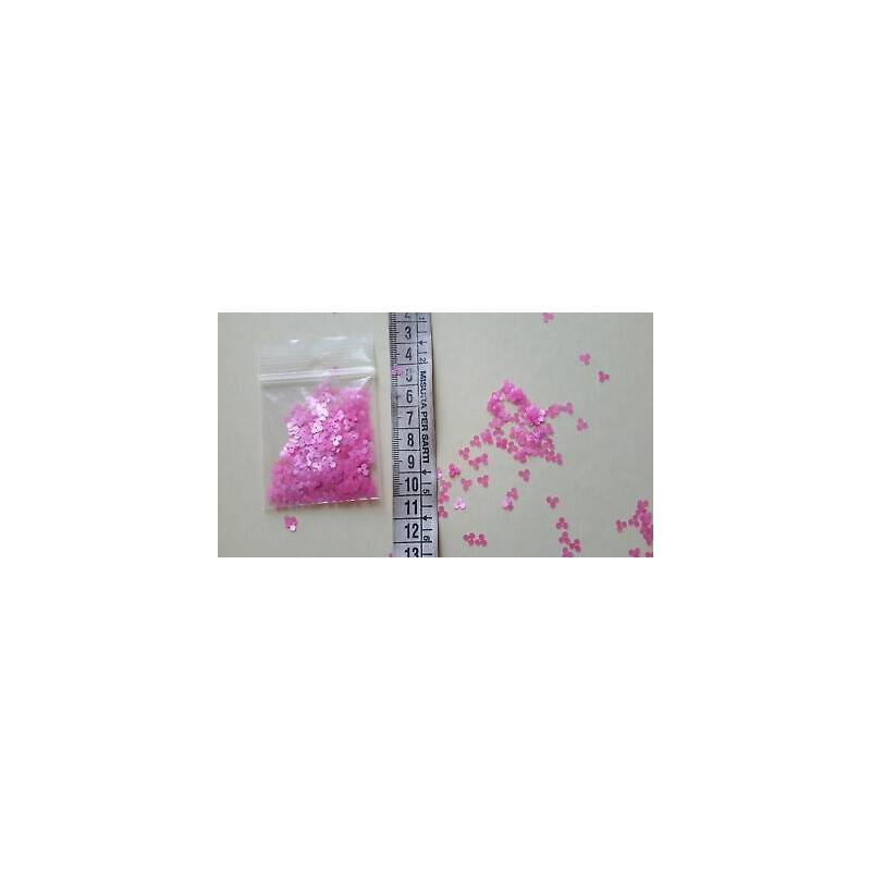 gr. 8 di Paillettes applicazioni a fiore rosa 5 mm circa