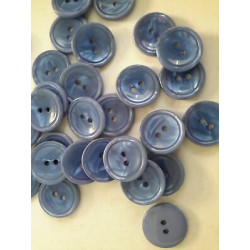 n 60 bottoni rotondi in plastica colore azzurro cm 1,8 a 2 fori