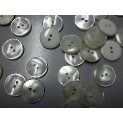 n 10 bottoni rotondi in plastica colore bianco trasparente cm 2 a 2 fori