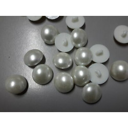 n 10 bottoni rotondi semiperla in plastica colore bianco cm 2 foro dietro