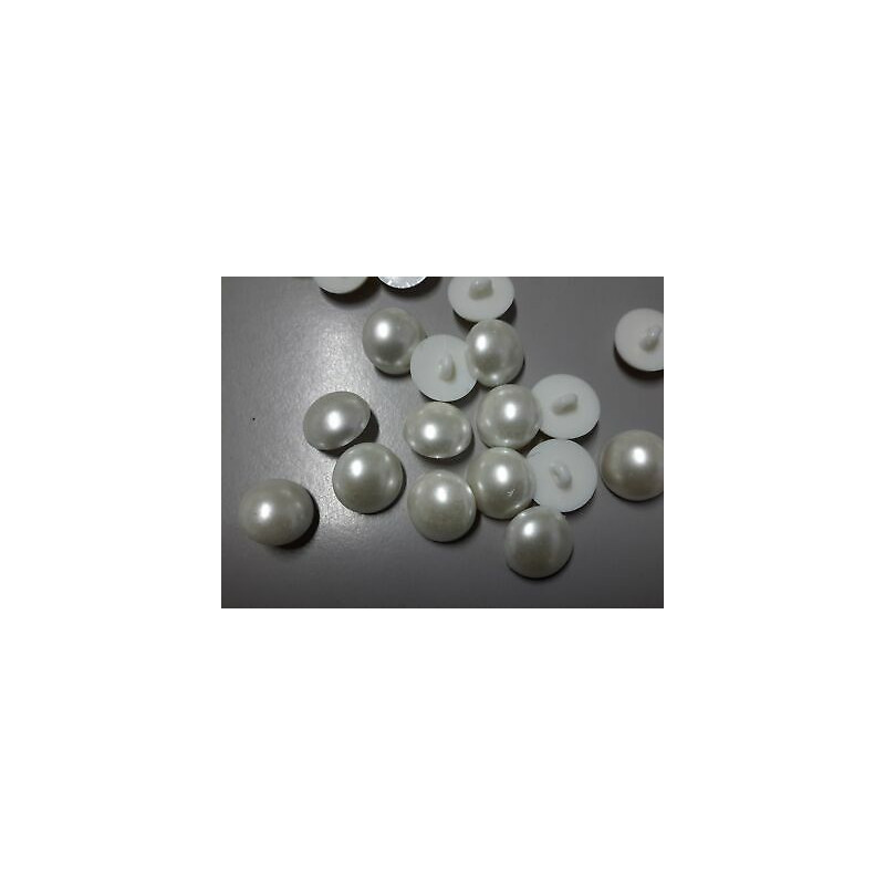 n 10 bottoni rotondi semiperla in plastica colore bianco cm 2 foro dietro
