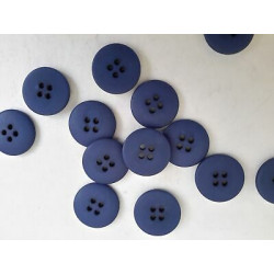 n 10 bottoni rotondi in plastica colore blu opaco cm 2 a 4 fori
