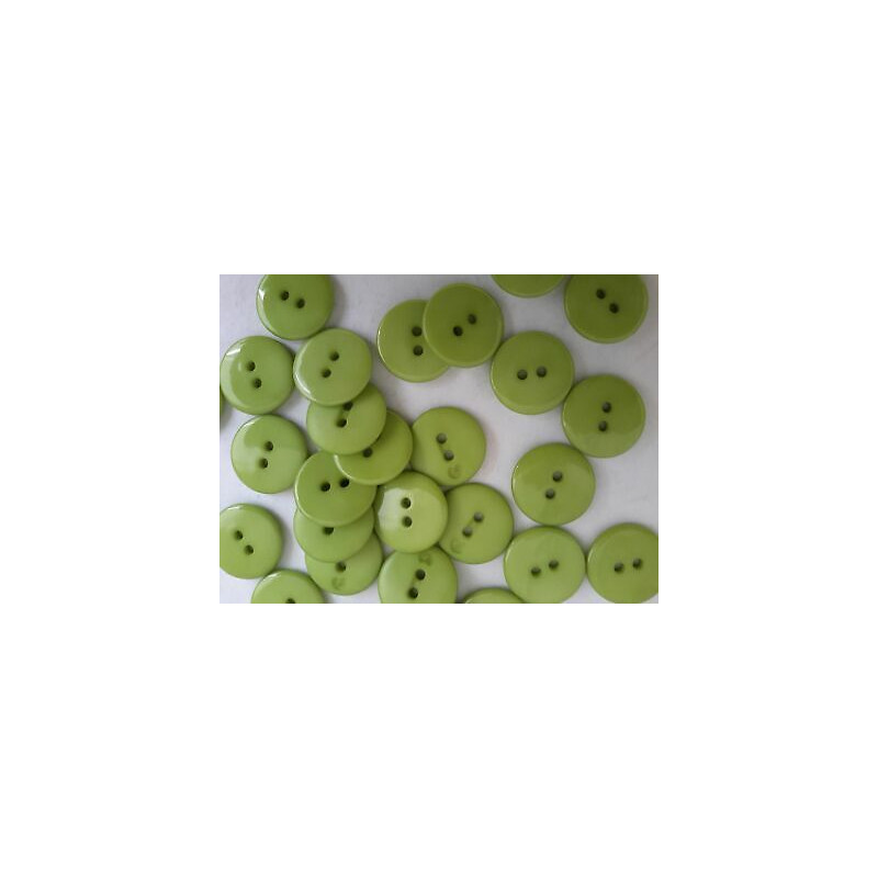 n 30 bottoni rotondi in plastica colore verde cm 2 a 2 fori
