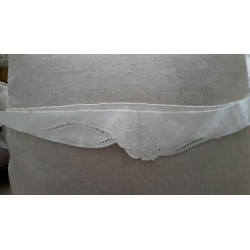 N. 1 Applicazioni decori in tessuto bianco dimensioni cm 6x105