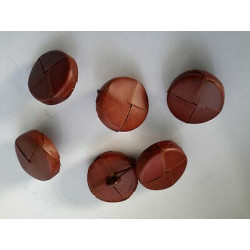 n 6 bottoni rotondi in plastica colore marroncino effetto cocco cm 2,2 for