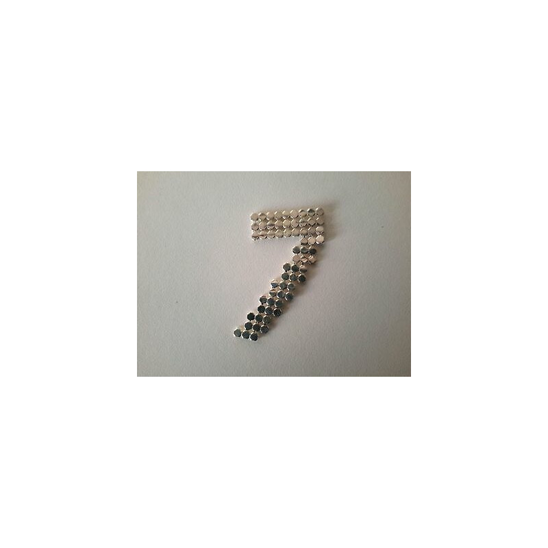 n 1 Applicazione decoro numero 7 in strass da cucire colore argento cm 2,5
