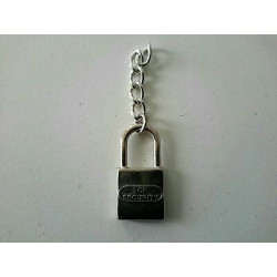 N. 1 Applicazione, decori ciondolo forma di lucchetto colore argento cm 3,