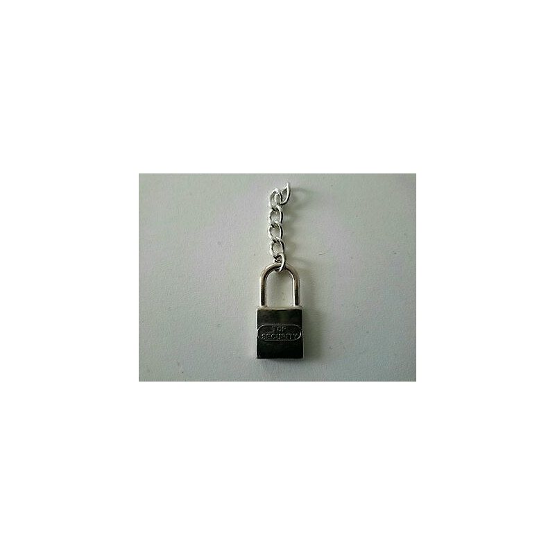N. 1 Applicazione, decori ciondolo forma di lucchetto colore argento cm 3,