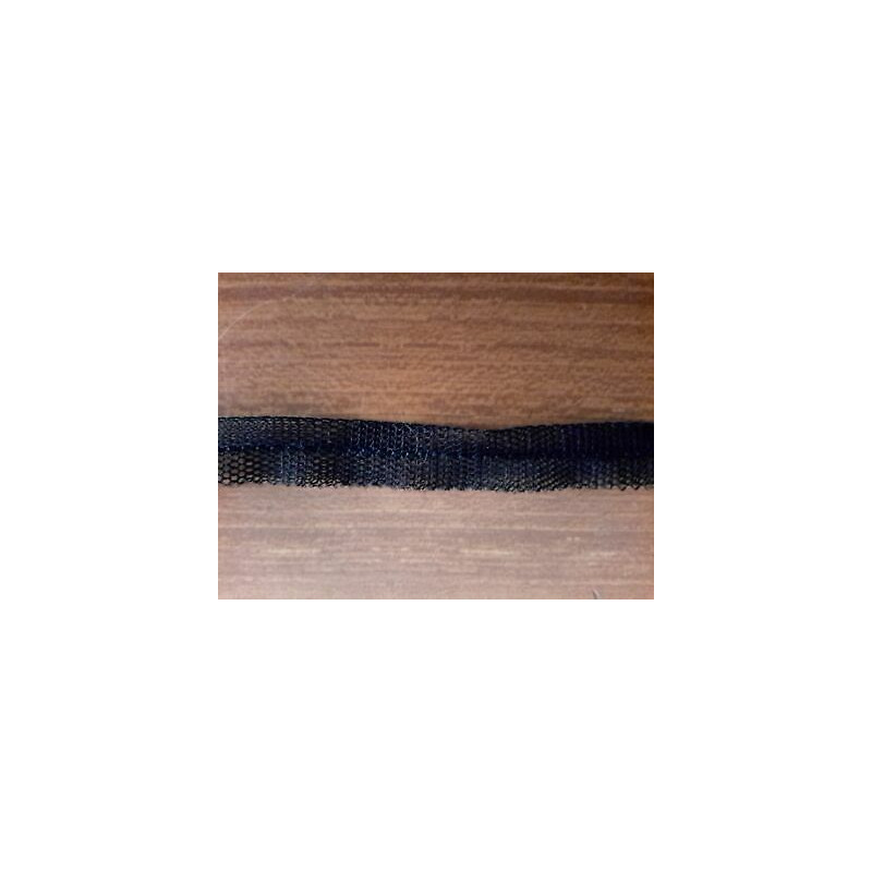 Metri 5 Nastro bordatura profilo passamaneria tessuto tulle nero cm 1