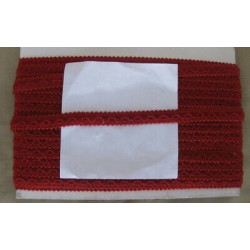Metri 2 di Passamaneria in cotone lavorato rosso alta cm. 1
