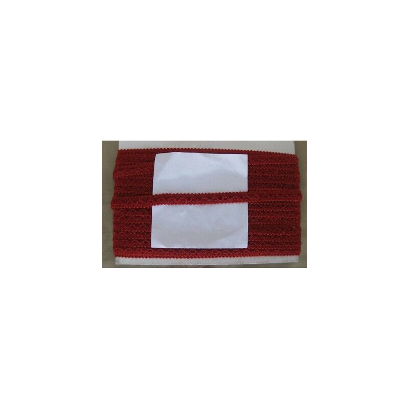 Metri 2 di Passamaneria in cotone lavorato rosso alta cm. 1